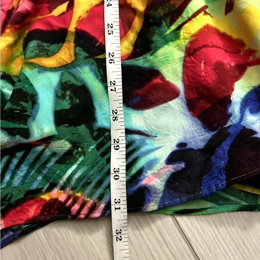 VTG Jam’s World Versailles Tropical Art Print Rayon Wrap Skirt Hawaii, Size S - Picture 7 of 7